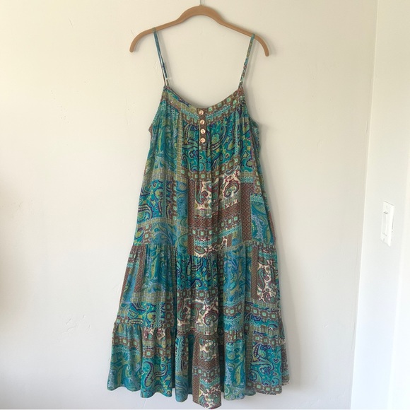 Floral Print Ruffle Hem Y2K Midi Sun Dress - Picture 6 of 14